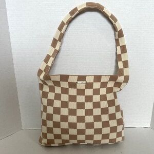 Kopari Limited Edition Checkered Knit Tote Bag